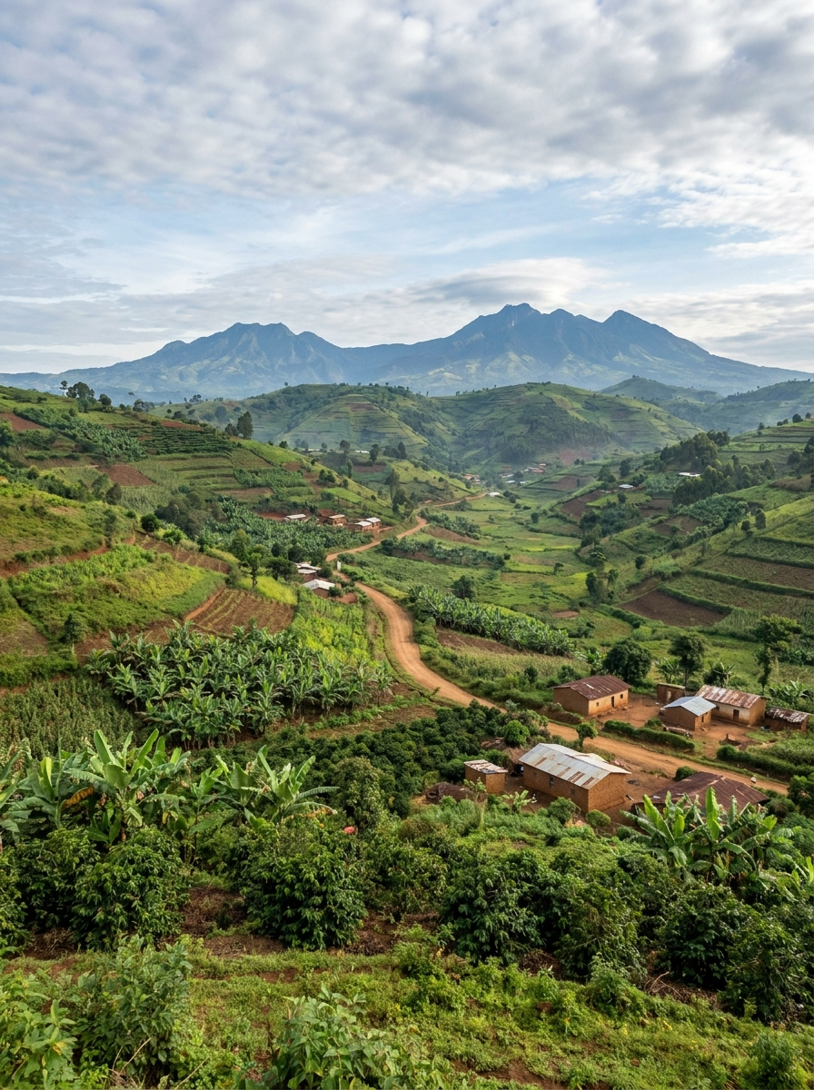 The hills of Cameroon where Edith's Garden tea is grown